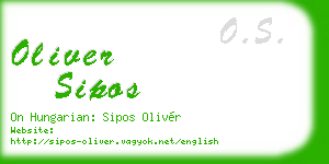 oliver sipos business card
