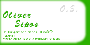 oliver sipos business card